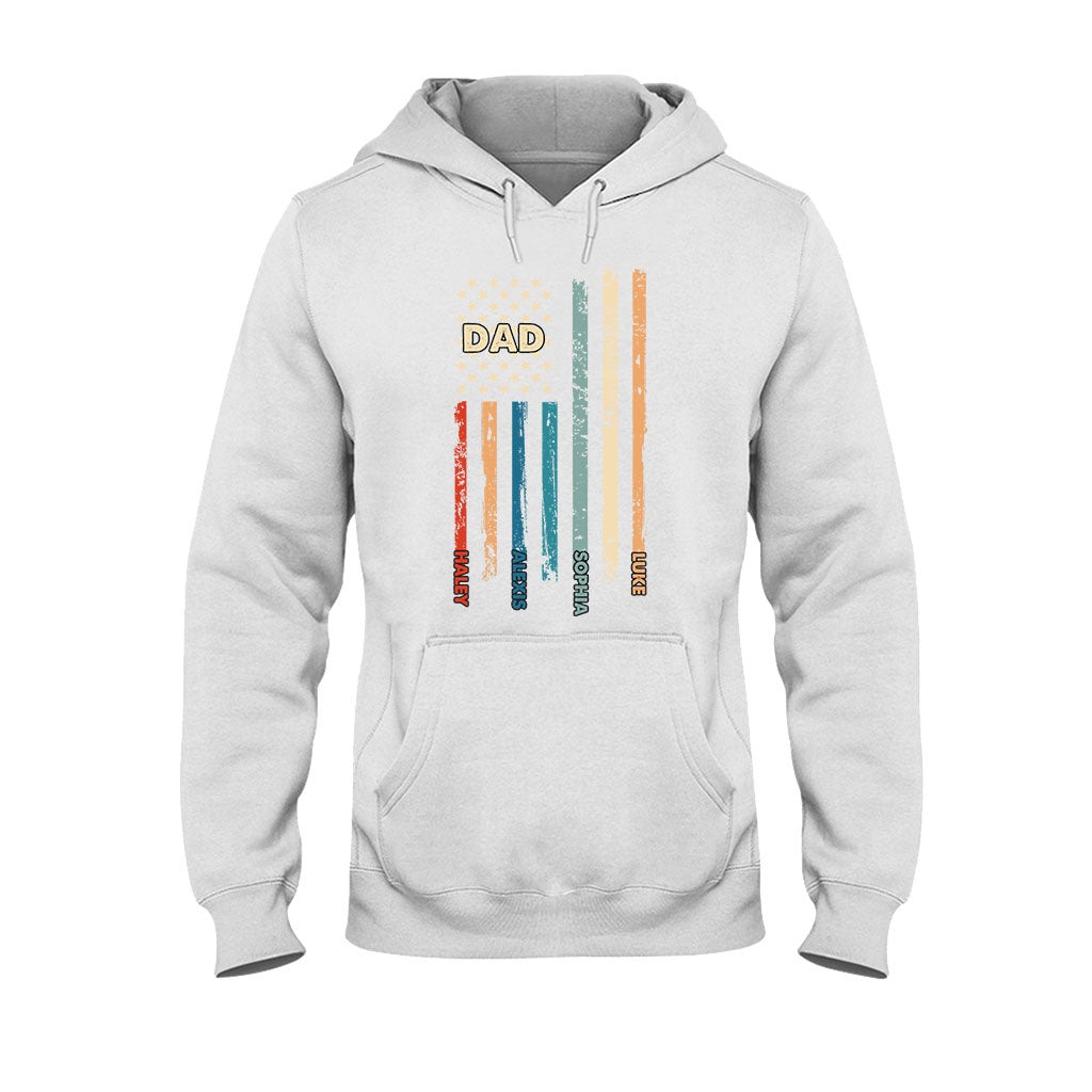 Stars And Stripes - Personalized Independence Day Father T-shirt and Hoodie