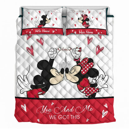 Magic Couple - Personalized Mouse Quilt Set