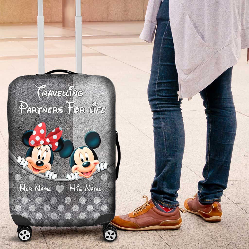 Traveling Partners For Life - Personalized Mouse Luggage Cover
