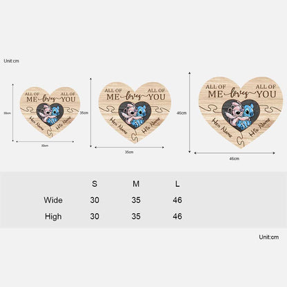 All Of Me Loves All Of You - Personalized Ohana Wood Sign