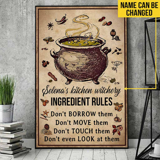 Witch Kitchen Rules Personalized Poster