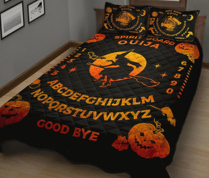 Ouija Board Halloween Witch - Witch Quilt Set 0822