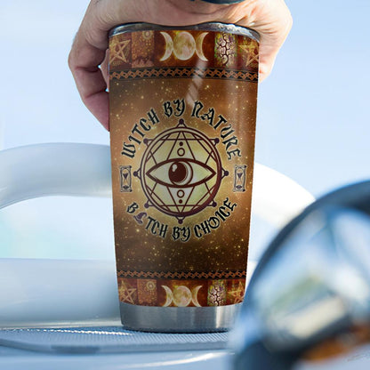 Witch With Her Black Cat By Nature - Witch Tumbler 0822