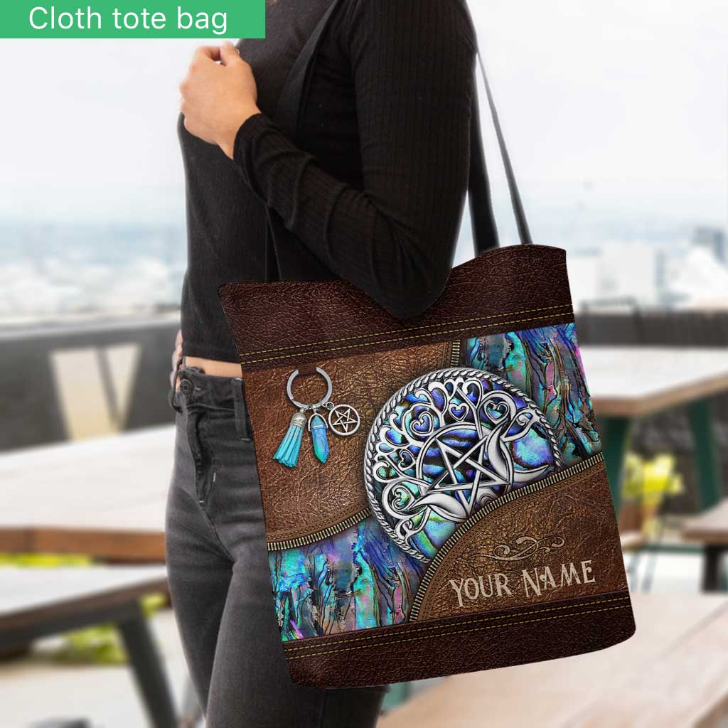 Pentagram Tripple Moon - Personalized Witch Tote Bag