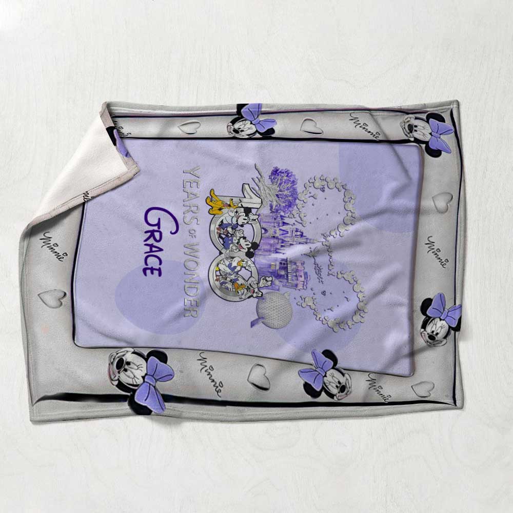 100 Years Of Magic Pink - Personalized Mouse Blanket