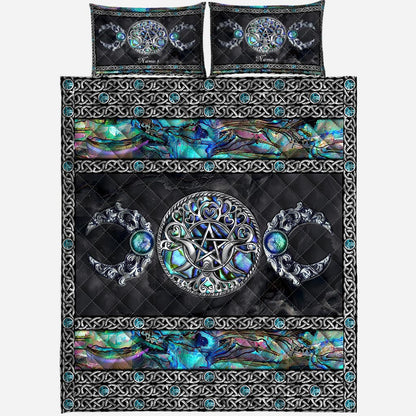 Tree Of Life Triple Goddess Samhain - Personalized Witch Quilt Set