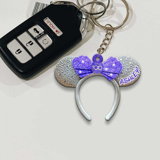 100 Years Of Wonder - Personalized Mouse Keychain (Printed On Both Sides)