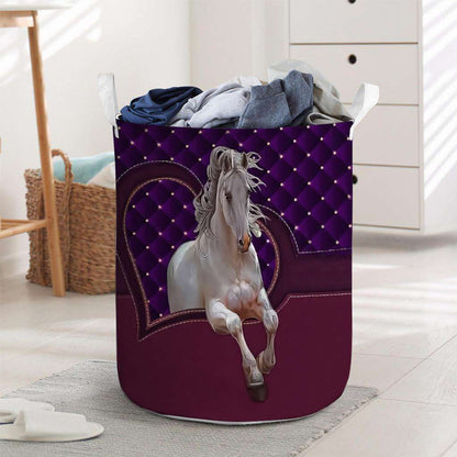 Horse Purple Heart - Horse Riding Lover - Horse Owner Storage Basket 0921