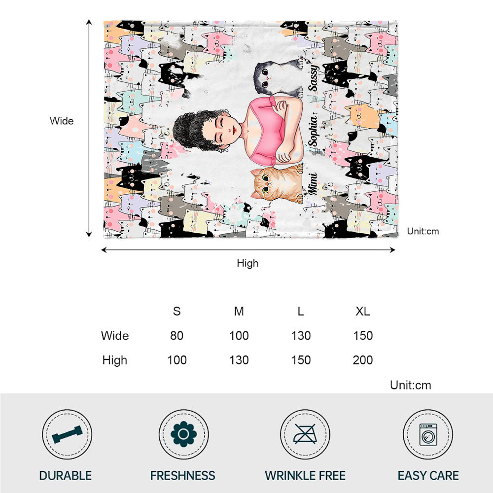 Cat Mom - Personalized Mother's day Cat Blanket