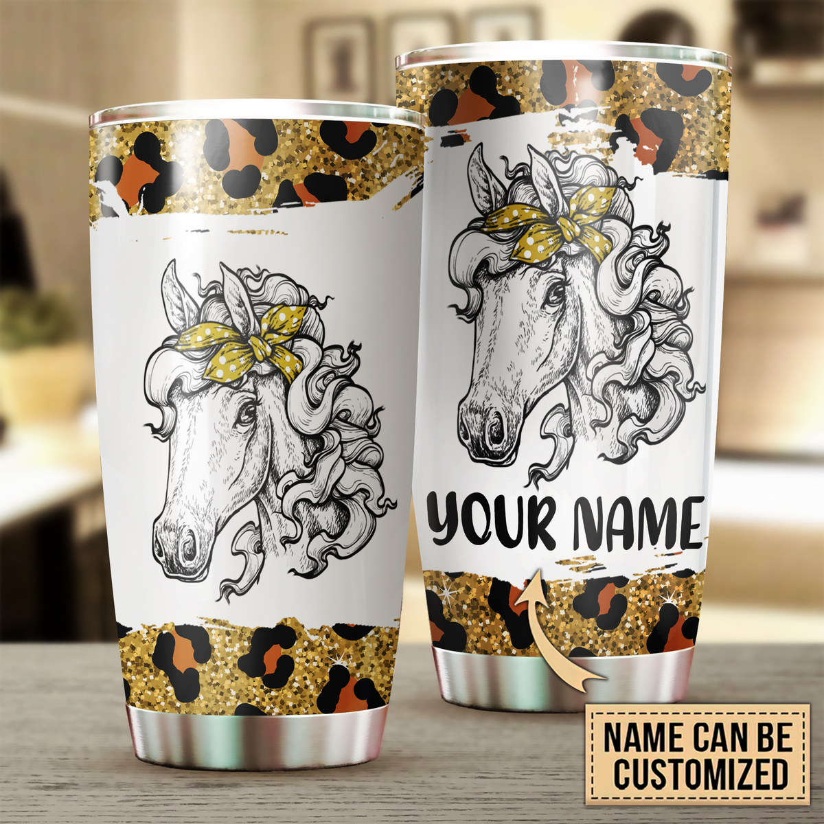 Horse Lady Personalized Horse Tumbler 0523