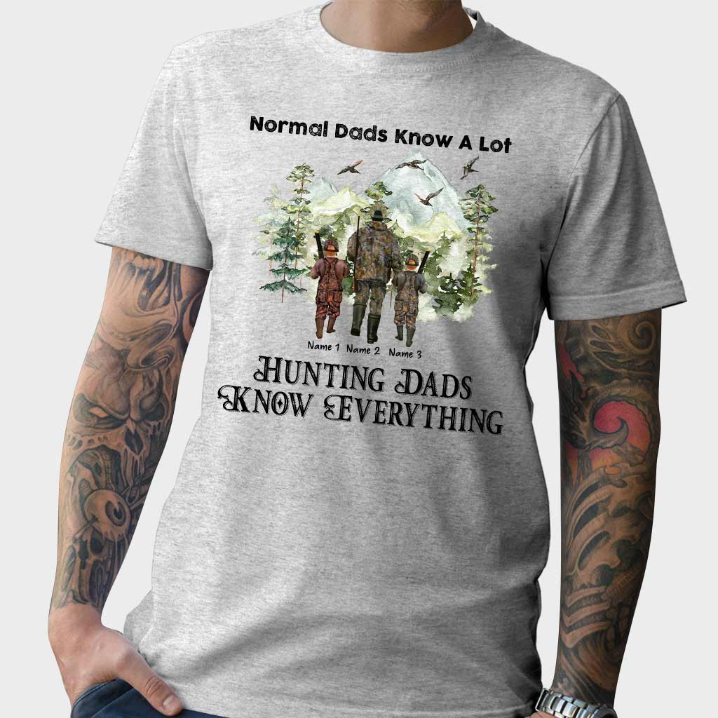 Hunting Dads Know Everything - Personalized Father's Day T-shirt and Hoodie