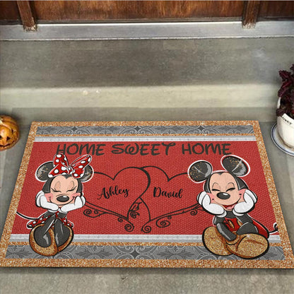 Home Sweet Home - Personalized Couple Mouse Doormat