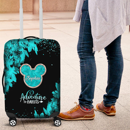 Adventure Awaits - Personalized Mouse Luggage Cover