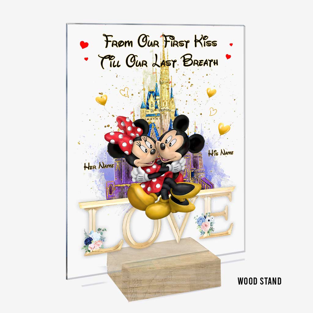 From Our First Kiss Till Our Last Breath - Personalized Mouse Transparent Acrylic Plaque