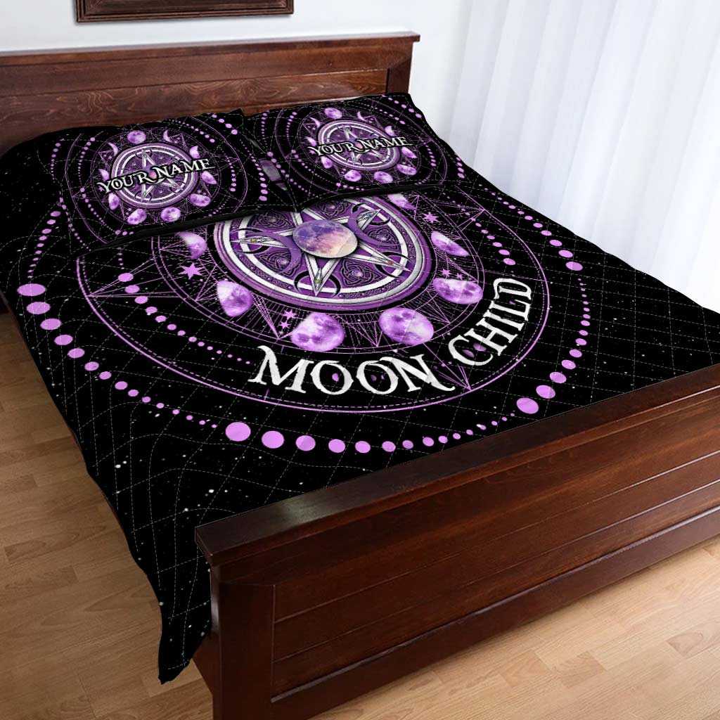 Stay Wild Moon Child - Personalized Halloween Witch Quilt Set