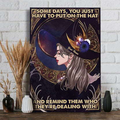 Put On The Hat - Personalized Witch Canvas And Poster