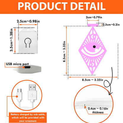 All Seeing Eyes - Christmas Witch Shaped Led Acrylic Ornament