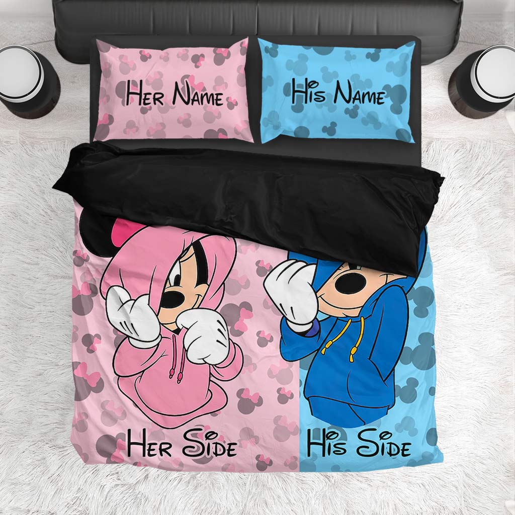 His Side Her Side - Personalized Mouse Bedding Set