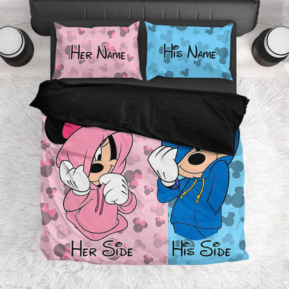 His Side Her Side - Personalized Mouse Bedding Set