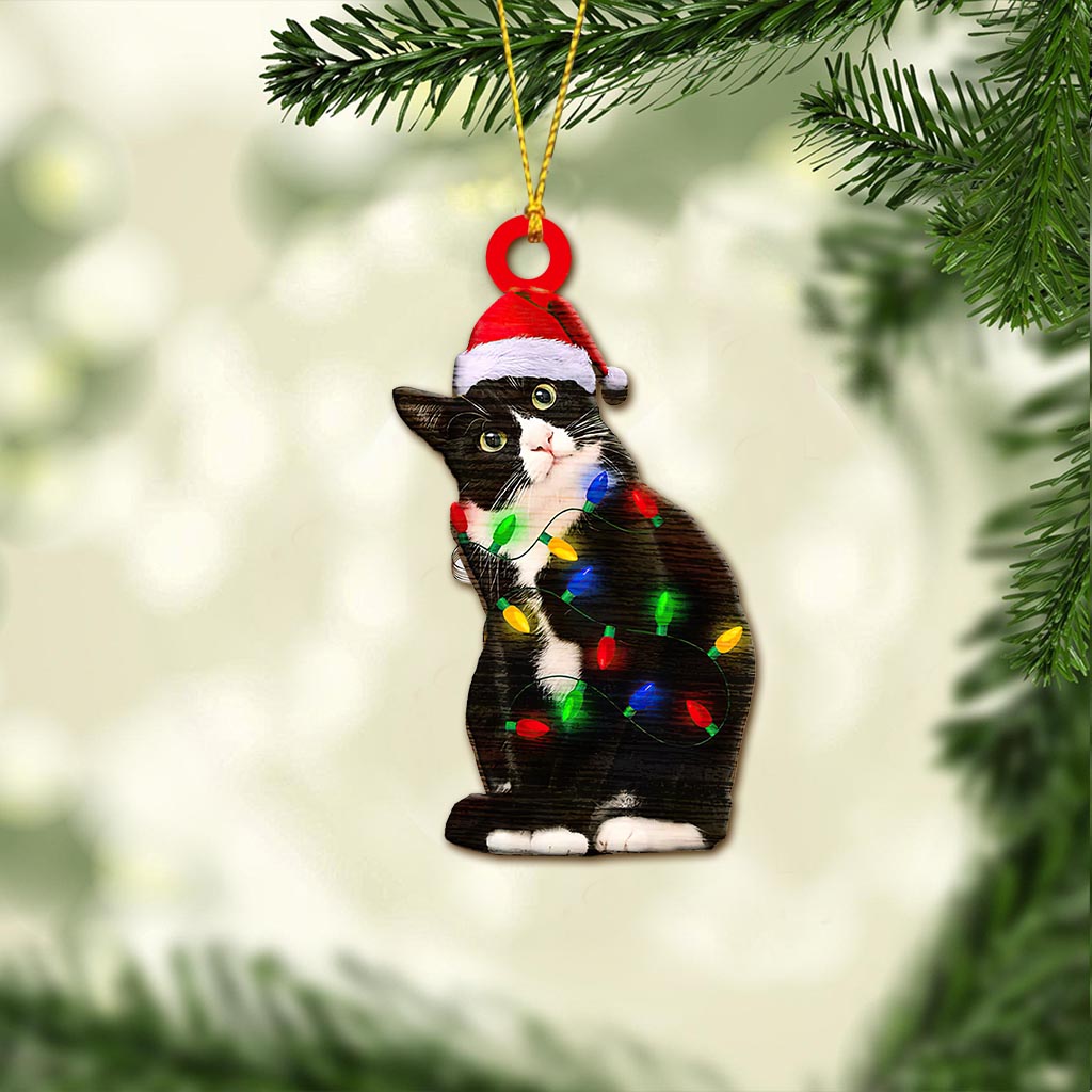 Tuxedo Cat - Cat Ornament (Printed On Both Sides) 1022