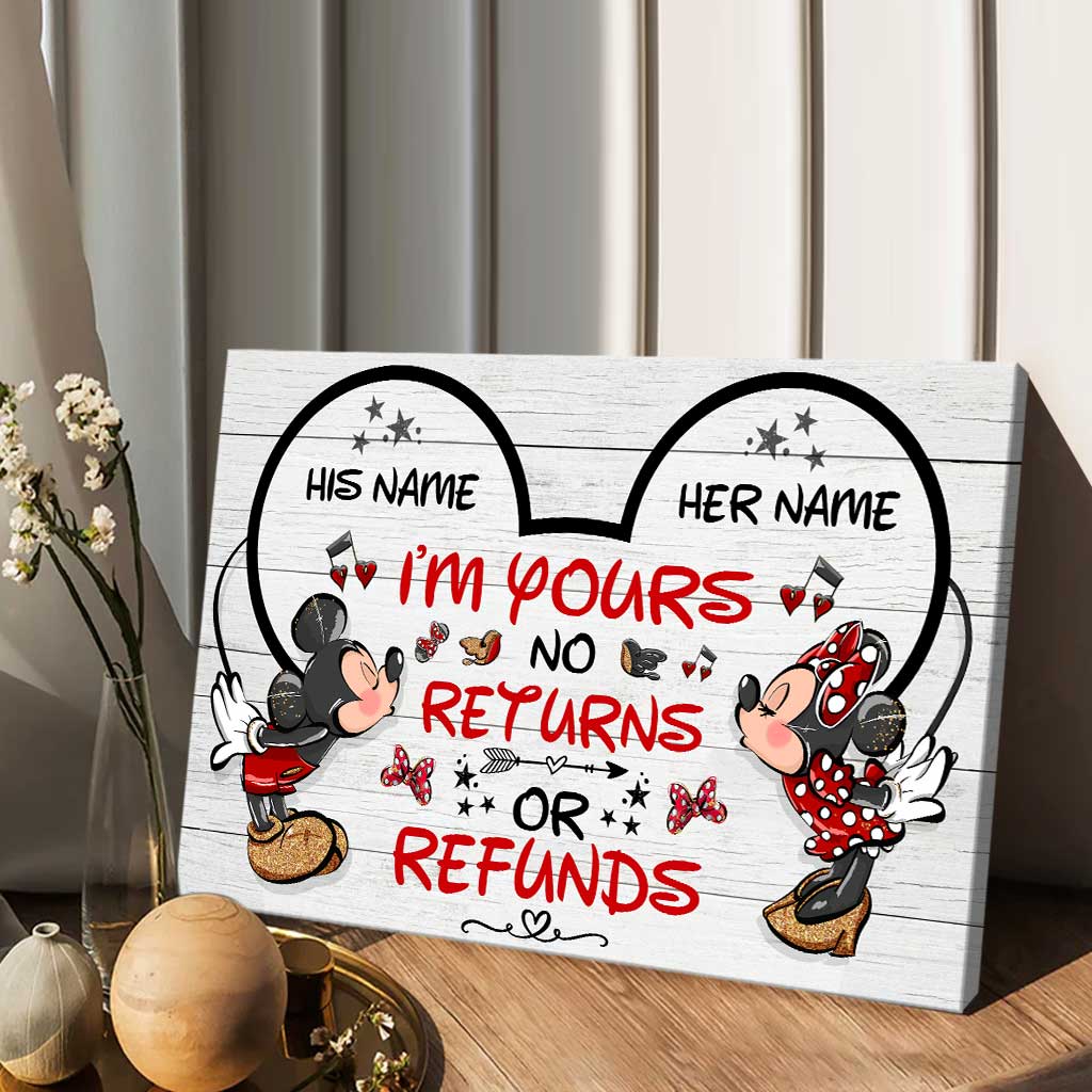 I Love You More - Personalized Couple Mouse Canvas And Poster