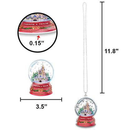 Castle Snow - Personalized Mouse Transparent Car ornament