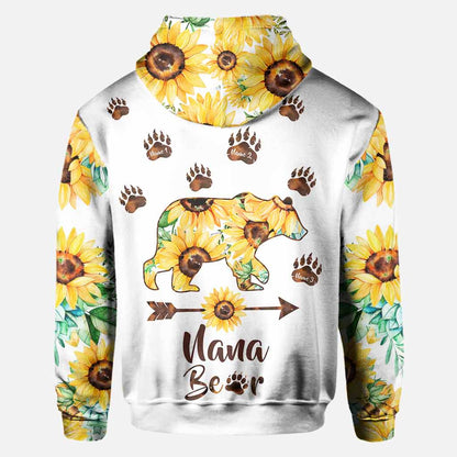 Grandma Bear - Personalized Mother's Day All Over T-shirt and Hoodie