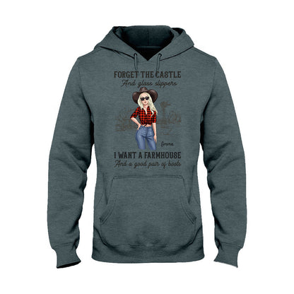 I Want A Farmhouse And A Good Pair Of Boots - Personalized Horse T-shirt and Hoodie
