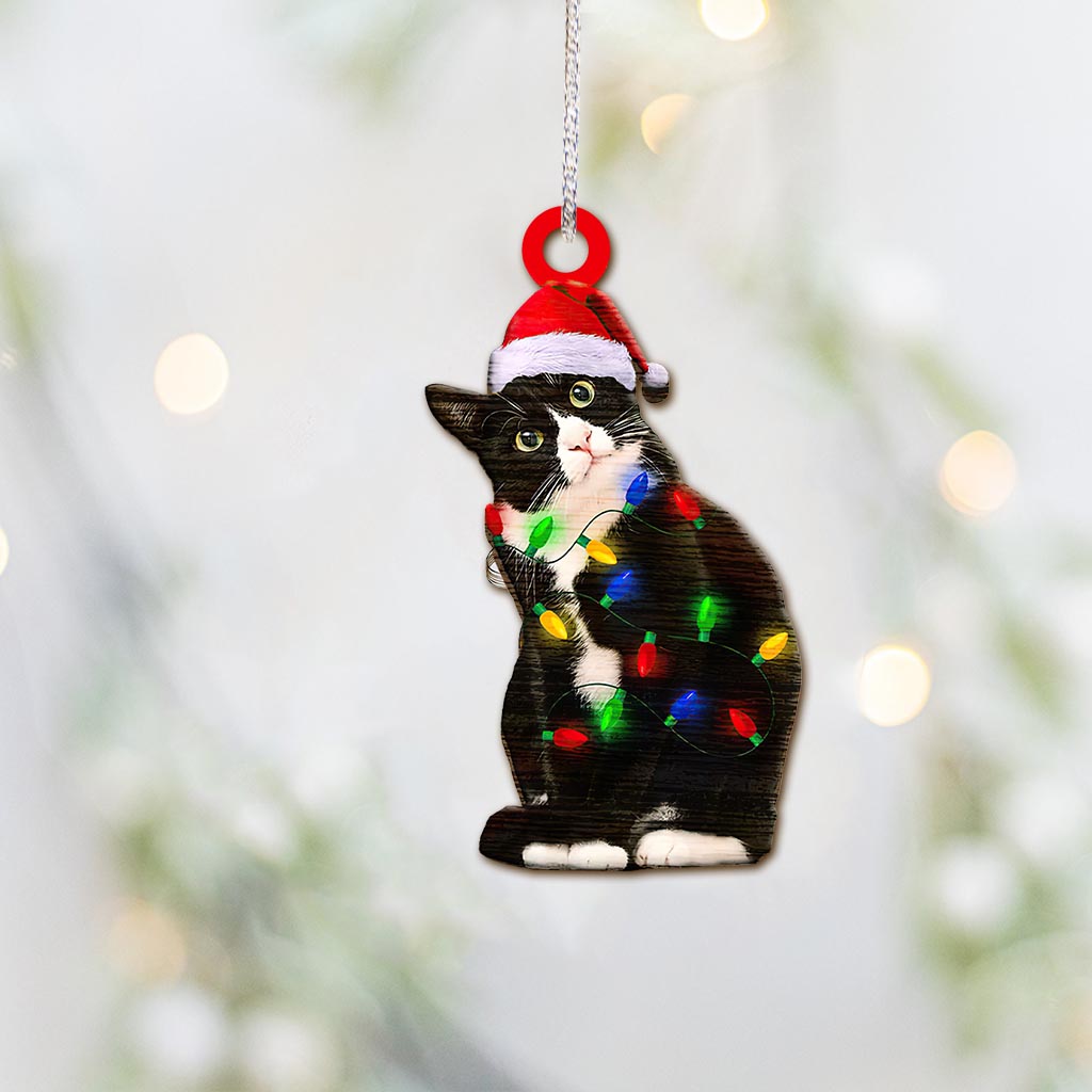 Tuxedo Cat - Cat Ornament (Printed On Both Sides) 1022