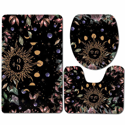 The Moon - Witch 3 Pieces Bathroom Mats Set