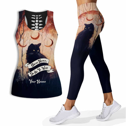 Harm None, Do As Ye Wilt - Personalized Witch Hollow Tank Top and Leggings