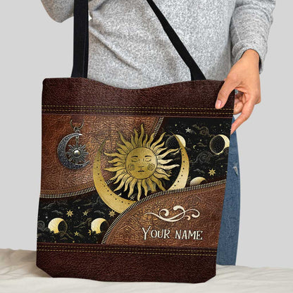 Moon And Sun Sign - Personalized Witch Tote Bag