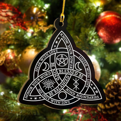 Celtic Knot Wicca - Witch Ornament (Printed On Both Sides) 1022
