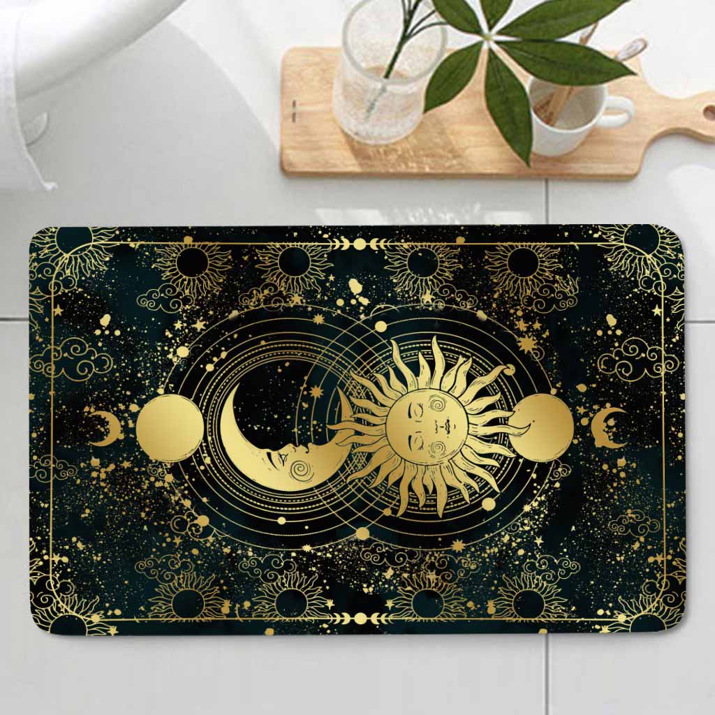 Mystical Sun And Moon - Witch Bathroom Curtain & Mats Set