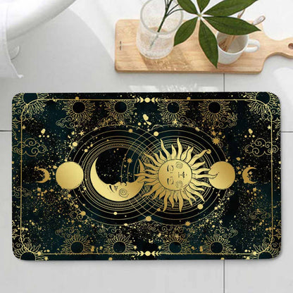 Mystical Sun And Moon - Witch Bathroom Curtain & Mats Set
