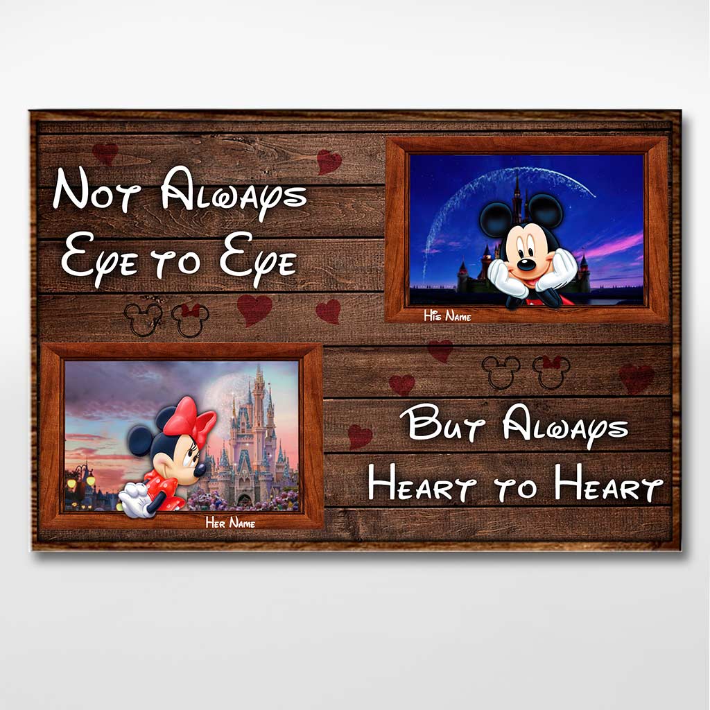 Always Heart To Heart - Personalized Couple Mouse Canvas And Poster