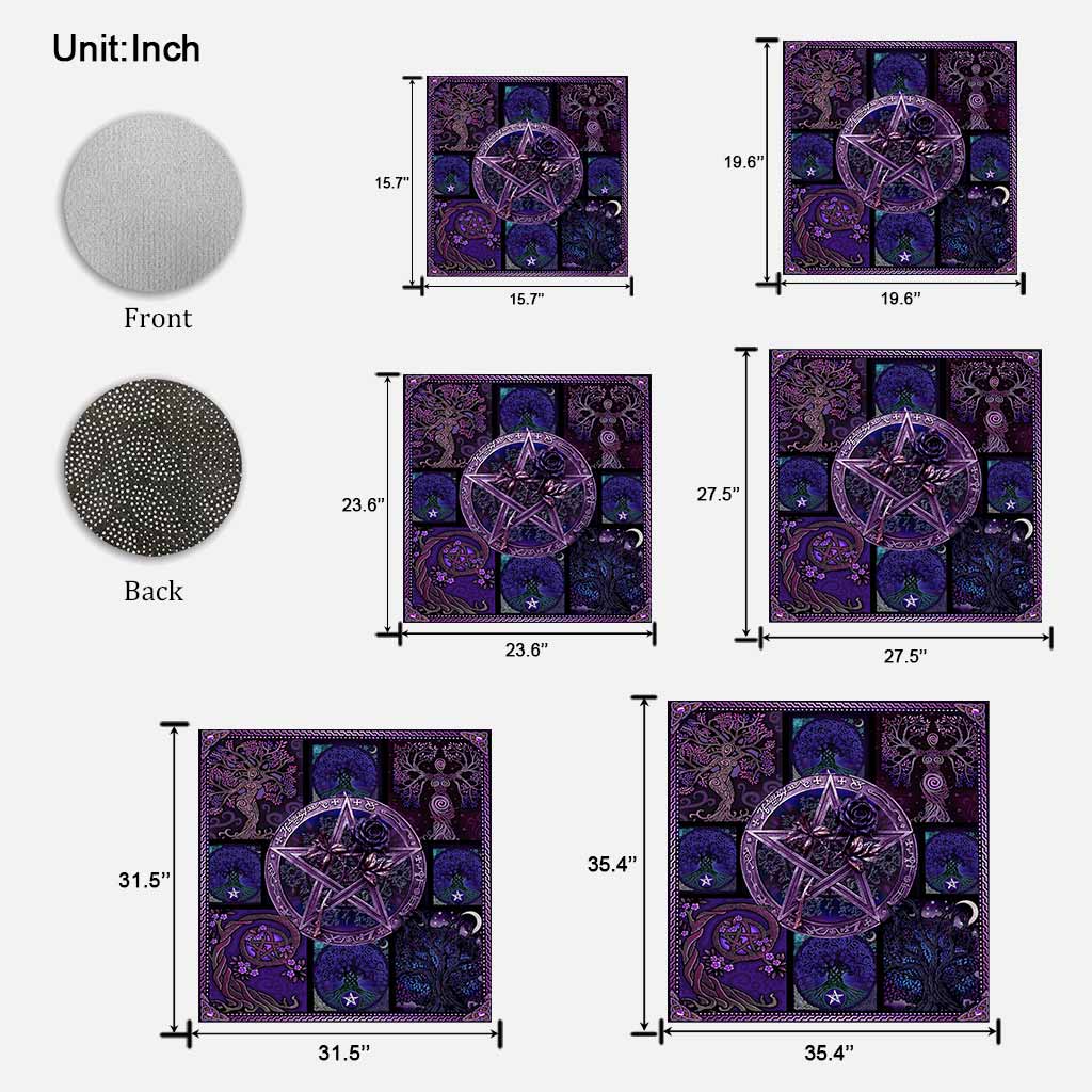 Witch Pentagram Magical Roses - Witch Shaped Doormat