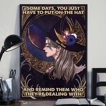 Put On The Hat - Personalized Witch Canvas And Poster