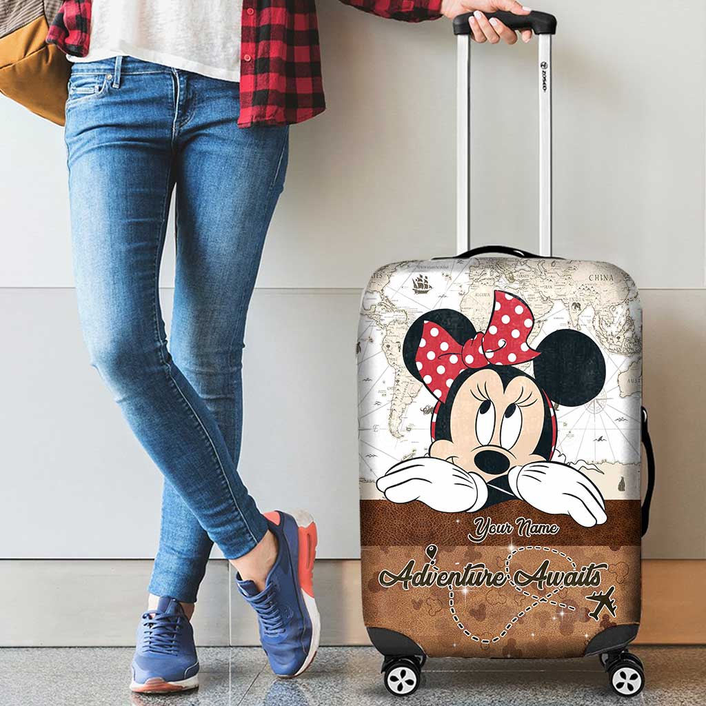 Adventure Awaits - Personalized Mouse Luggage Cover