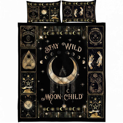 Witch By Nature Moon Child Quilt Set