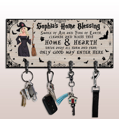 Home Blessing - Personalized Witch Key Rack