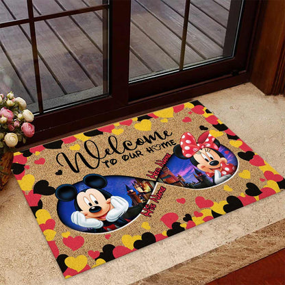 Welcome To Our Home - Personalized Couple Mouse Doormat
