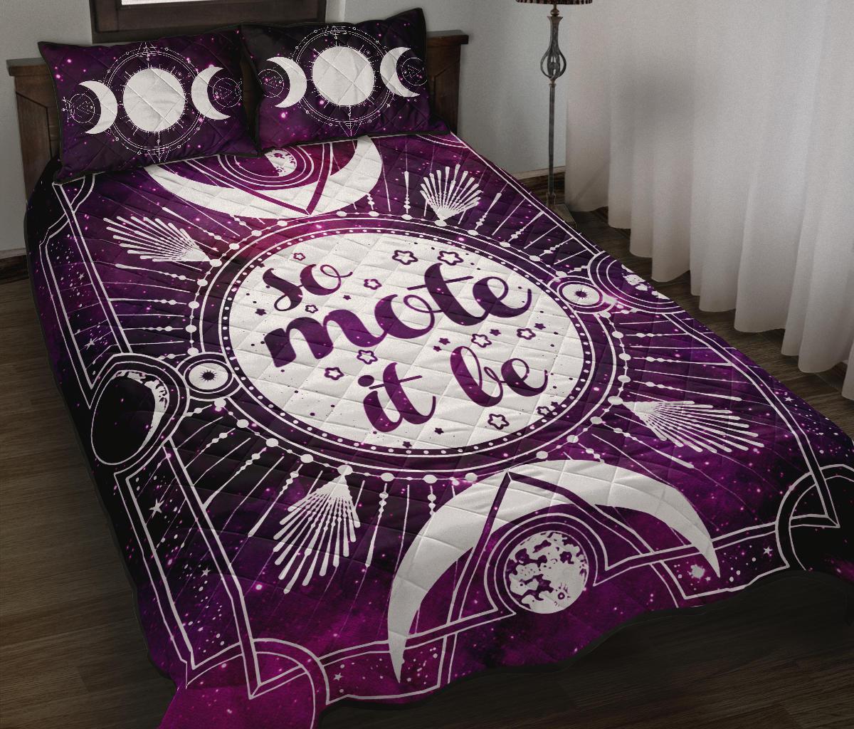 So Mote It Be Wicca - Witch Quilt Set 0822