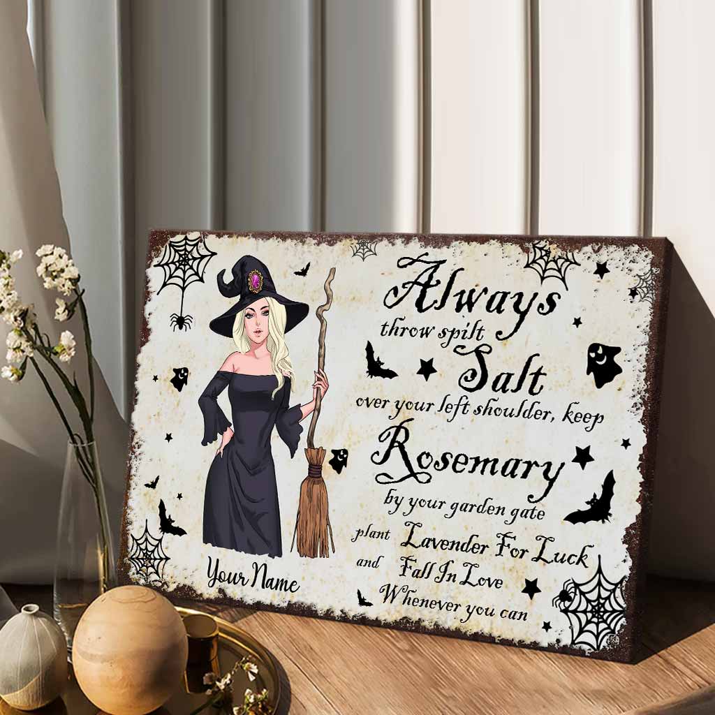 Always Throw Spilt Salt - Personalized Witch Canvas And Poster