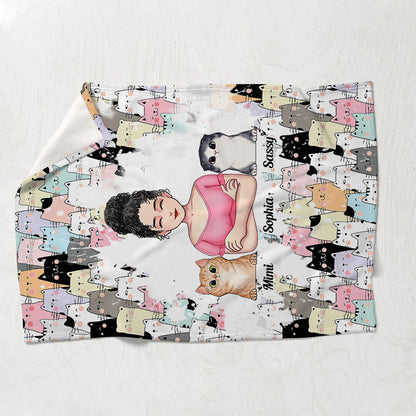 Cat Mom - Personalized Mother's day Cat Blanket