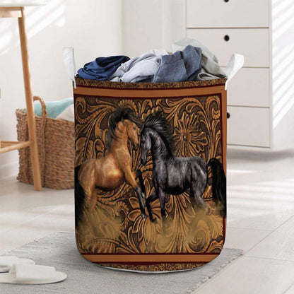 Horses Western - Horse Riding Lover - Horse Owner Storage Basket 0921