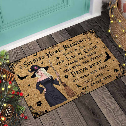 Home Blessing - Personalized Witch Doormat