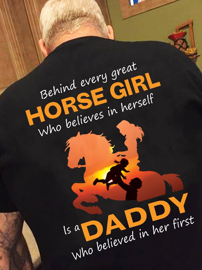 Behind Every Great Horse Girl Horse T-shirt and Hoodie 0523