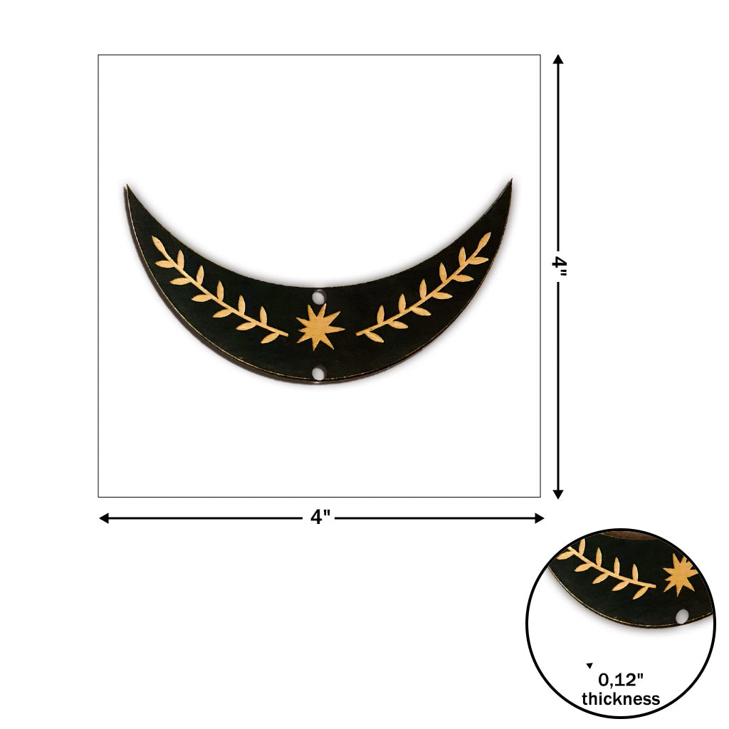 Moth And Moon Garland - Halloween Witch 6 Pieces Garland