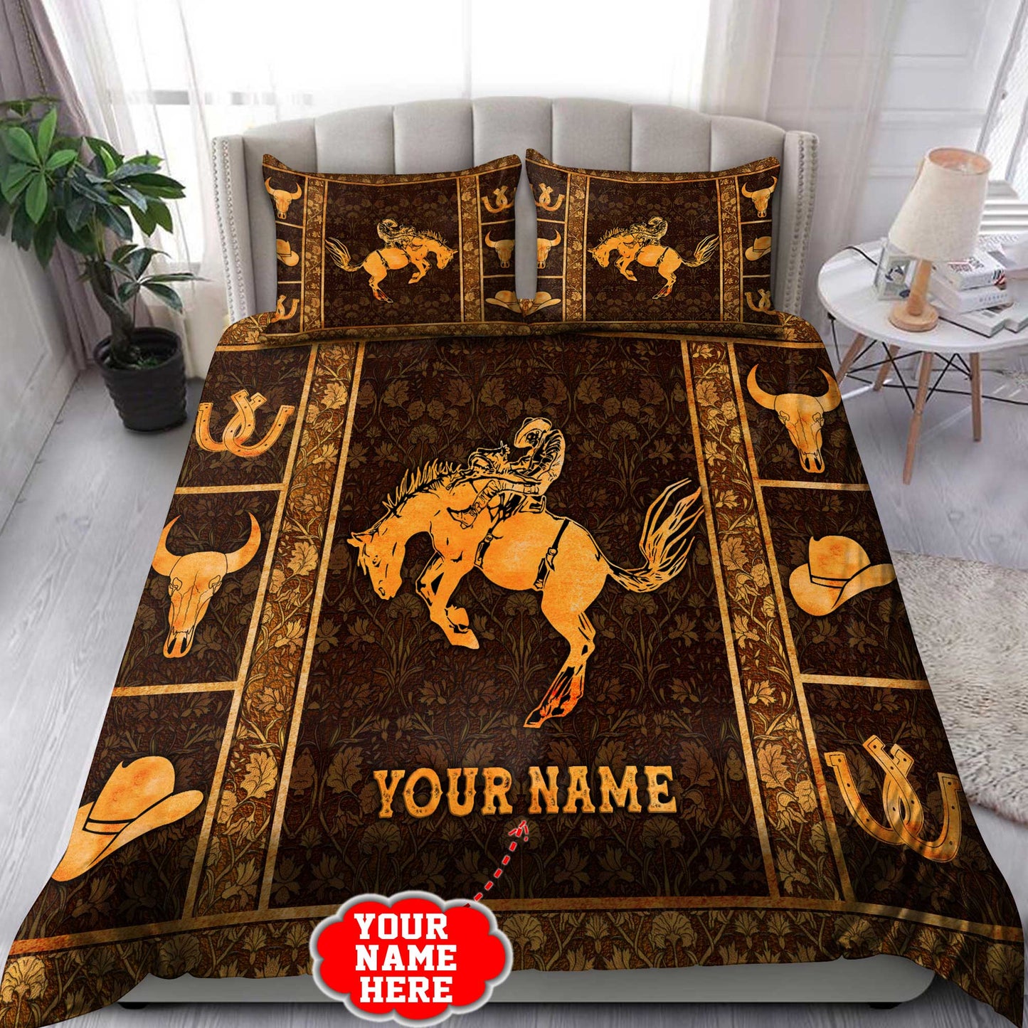 Horse Rodeo Personalized Horse Bedding Set 0523